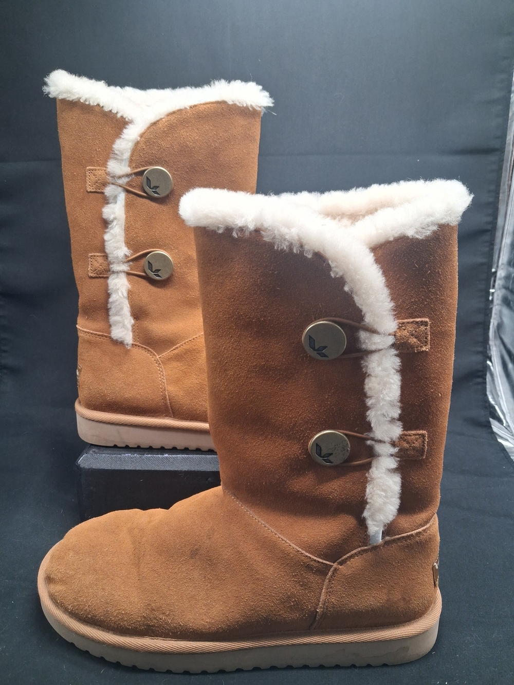 Koolaburra By UGG  Chestnut Shearling Button Boots